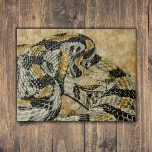 Coiled Timber Rattlesnake Jigsaw Puzzle