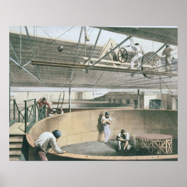 Coiling the telegraph cable in the tanks at the wo poster (Front)