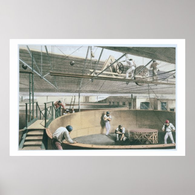 Coiling the telegraph cable in the tanks at the wo poster (Front)