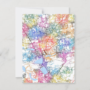 Coimbatore Tamil Nadu City Map Postcard