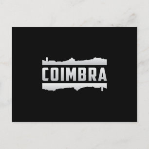 Coimbra Portugal City Skyline Cityscape Funny Gift Postcard