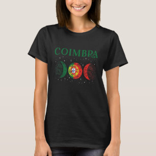Coimbra Portuguese City Retro Portugal Flag T-Shirt