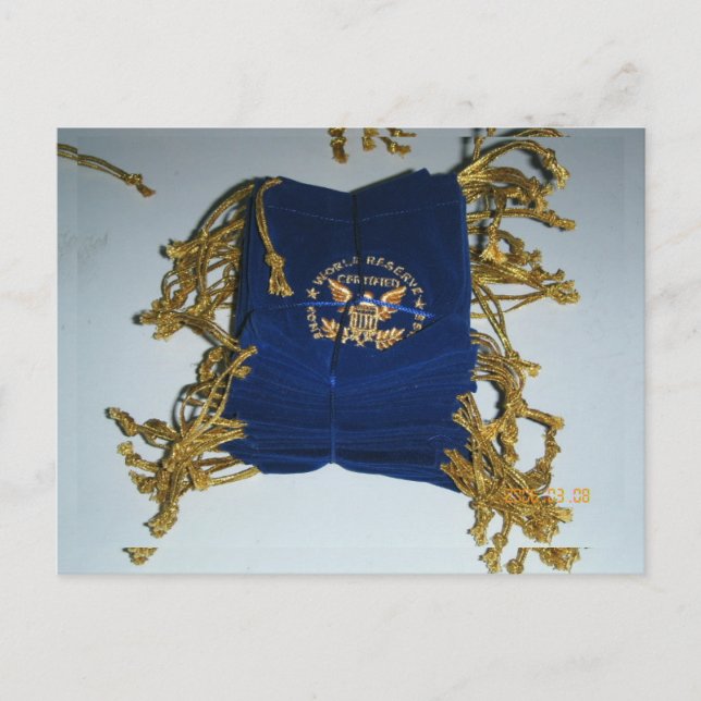 Coin Bag, Velvet Pouch, Logo Print Coin Bag Postcard (Front)