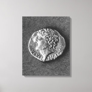 Coin bearing the effigy of Vercingetorix Canvas Print