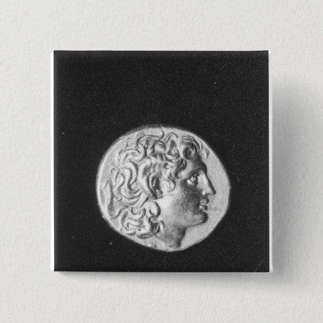 Coin bearing the head of Alexander the Great Pinback Button (Front)