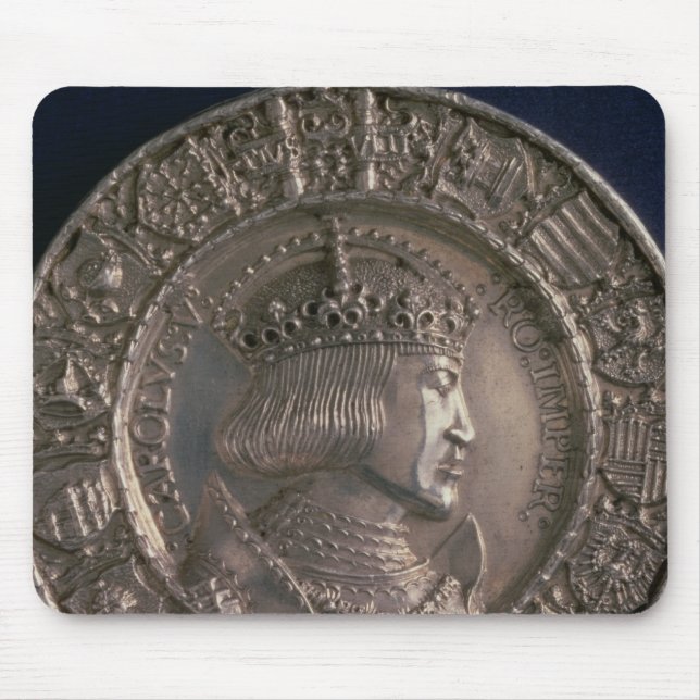 Coin bearing the portrait of Charles V Mouse Pad (Front)