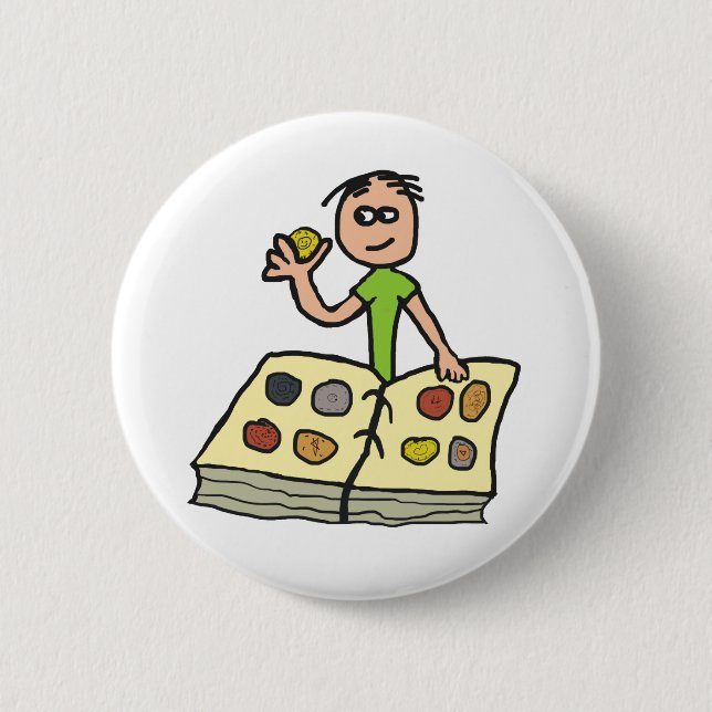 Coin Collecting Button (Front)