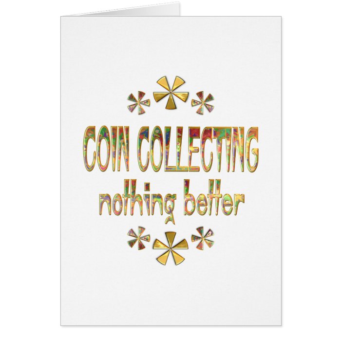 COIN COLLECTING GREETING CARD