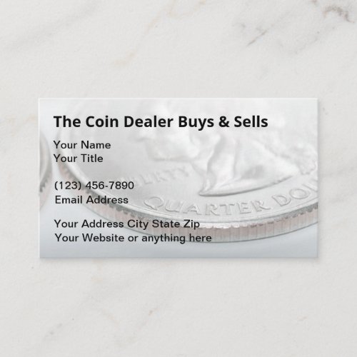 Coin Collector Dealer Investments Business Cards