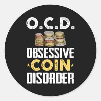 Coin Collector For Coin Classic Round Sticker