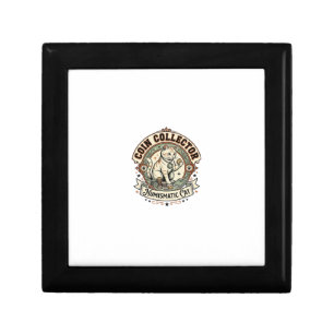 Coin Collector Numismatic Cat Coin Collector Numis Gift Box