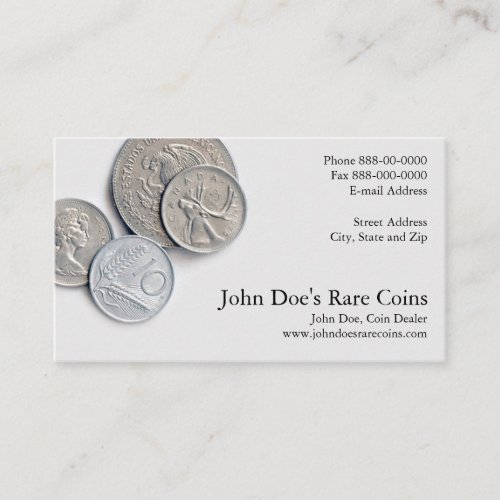 Coin Dealer Business Card