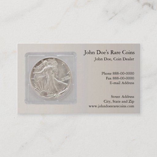 Customizable Coin Dealer Business Card