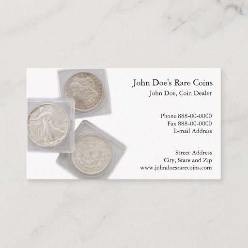 Customizable Coin Dealer Business Card