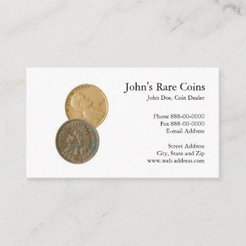 Coin Dealer Business Card by BusinessCardsCards at Zazzle