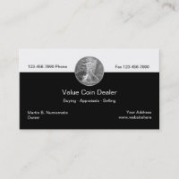 Coin Dealer Business Cards