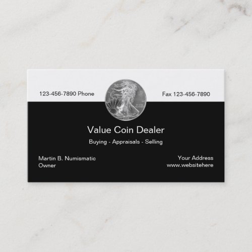 Coin Dealer Business Cards