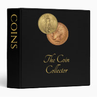 Coin Dealer or Collector with Rare Coins 3 Ring Binder