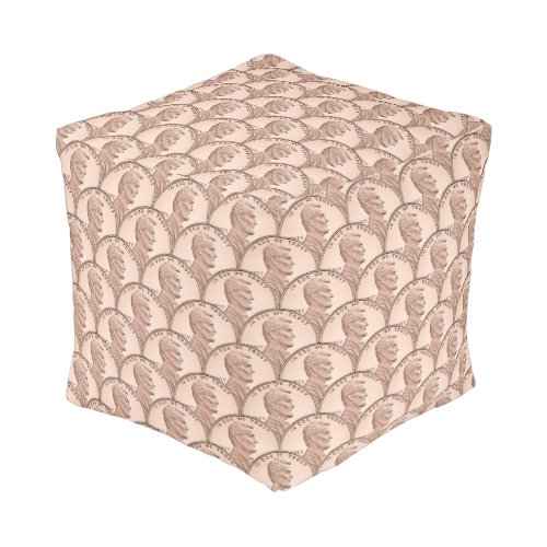 Coin Mermaid Scales Copper Pennies Pouf