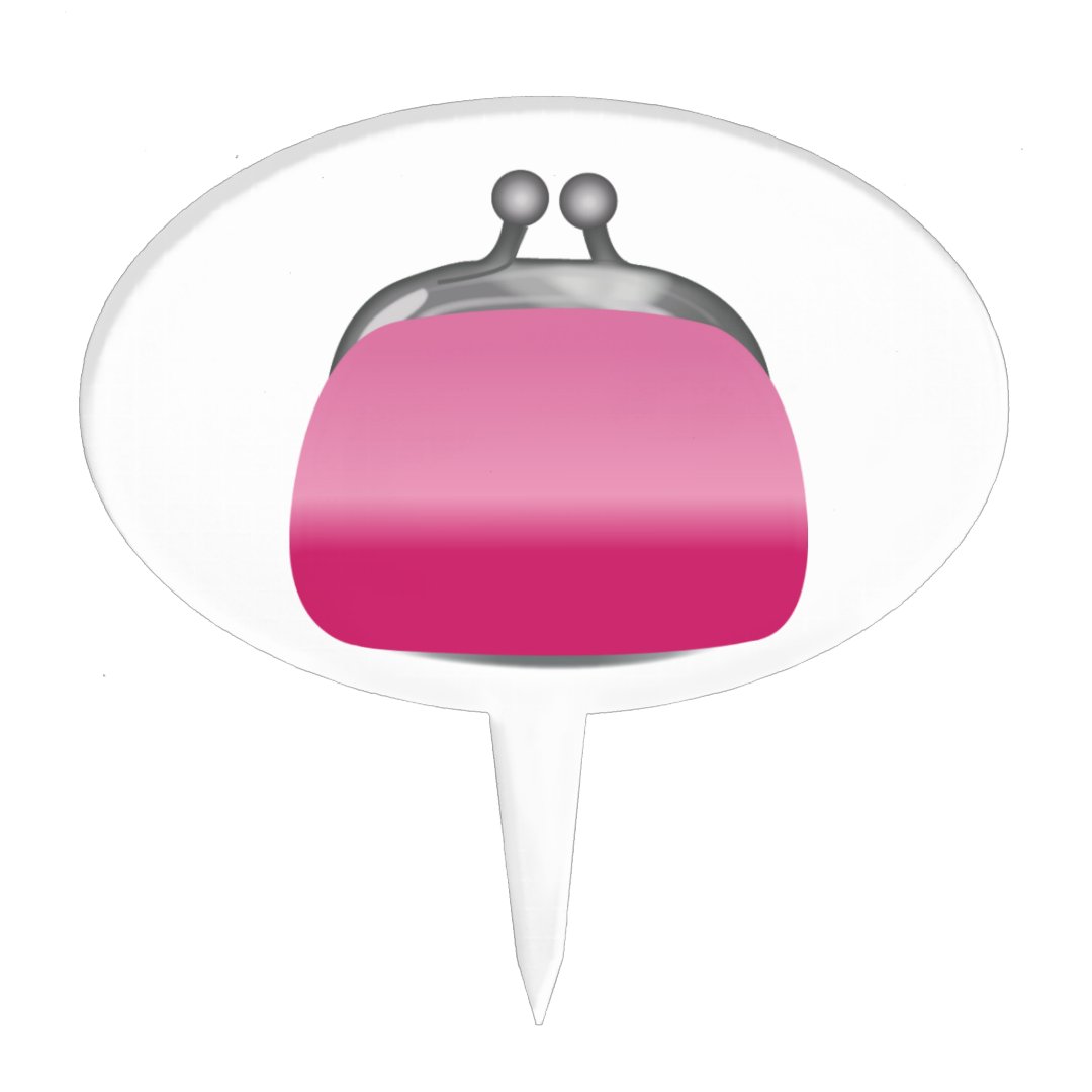 Coin Purse Emoji Cake Topper Zazzle