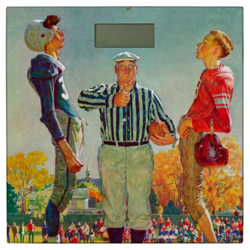 Coin Toss by Norman Rockwell Bathroom Scale