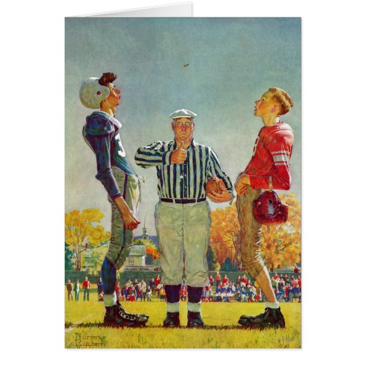 Coin Toss by Norman Rockwell Cards (Front)