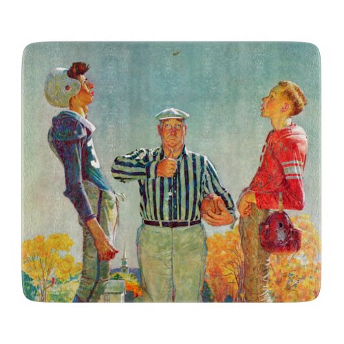 Coin Toss by Norman Rockwell Cutting Board