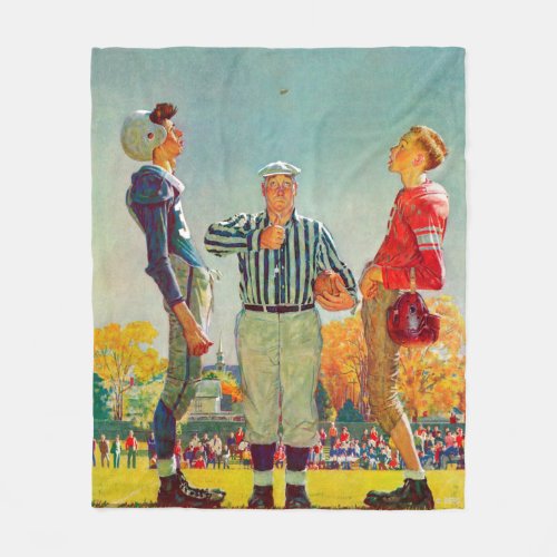 Coin Toss by Norman Rockwell Fleece Blanket