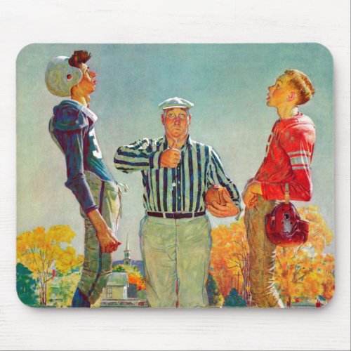 Coin Toss by Norman Rockwell Mouse Pad