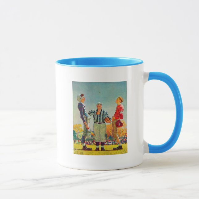 Coin Toss by Norman Rockwell Mug (Right)