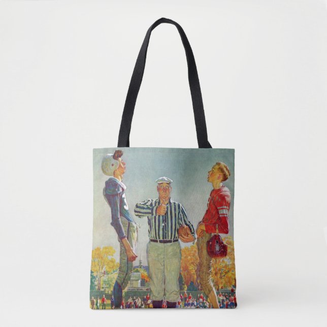 Coin Toss by Norman Rockwell Tote Bag (Front)