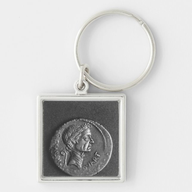 Coin with a portrait of Julius Caesar Keychain (Front)