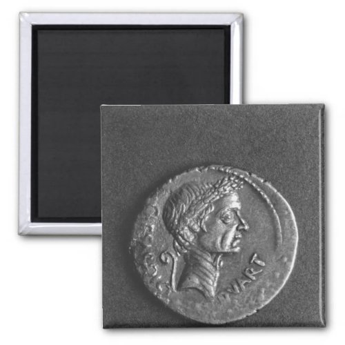 Coin with a portrait of Julius Caesar Magnet