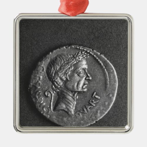 Coin with a portrait of Julius Caesar Metal Ornament