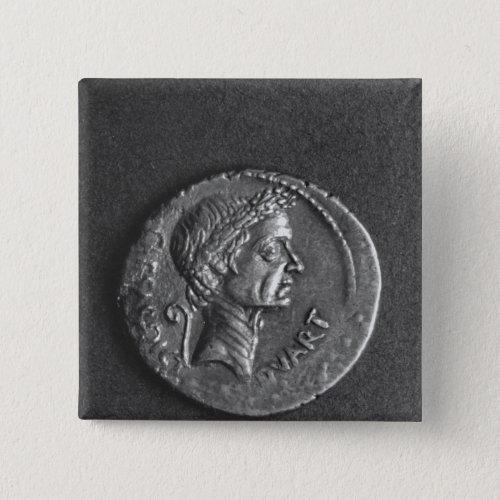 Coin with a portrait of Julius Caesar Pinback Button