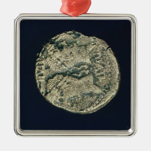 Coin with heads of Julius Caesar  and Augustus Metal Ornament