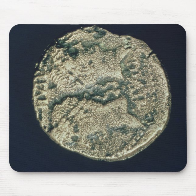Coin with heads of Julius Caesar  and Augustus Mouse Pad (Front)