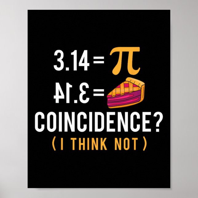 Coincidence Pi Pie - Math Lover Pi Day Science  Poster (Front)