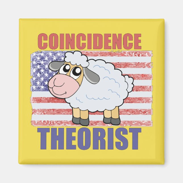 Coincidence Theorist Sheep - Refrigerator Magnet (Front)