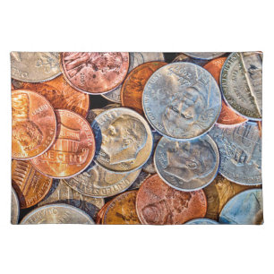 Coined Currency Cloth Placemat