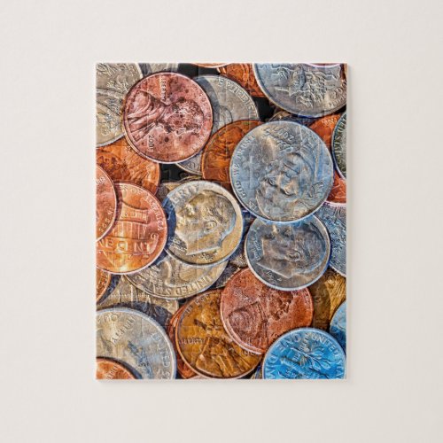 Coined Currency Jigsaw Puzzle