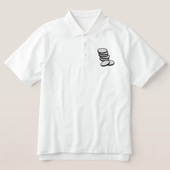 COINS EMBROIDERED POLO SHIRT (Design Front)