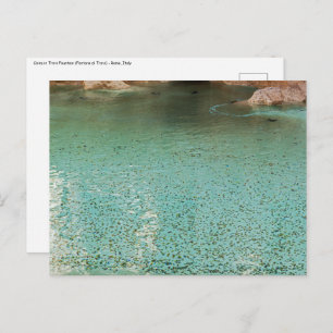 Coins in Trevi Fountain - Rome, Italy Postcard