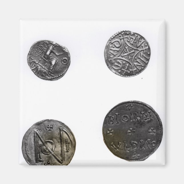 Coins of Cunobelinus or Cymbeline ,King of Mercia Magnet (Front)