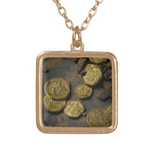 Coins of Treasure Island Gold Plated Necklace