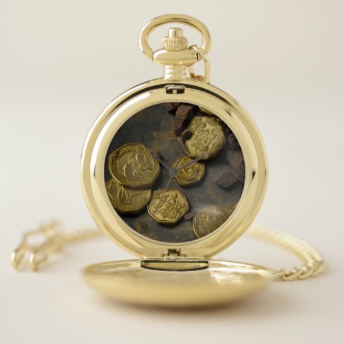 Coins of Treasure Island Pocket Watch