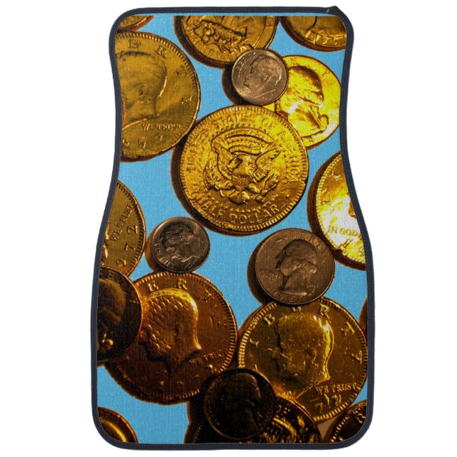 Coins on Set of Car Mats (Front)