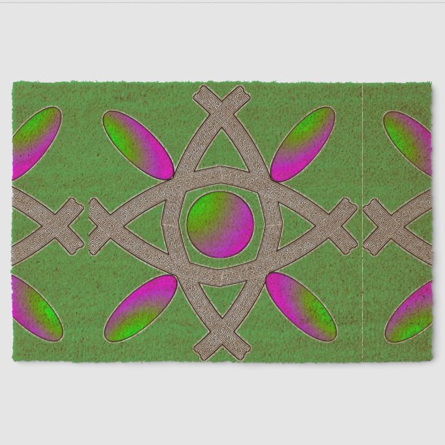 Coir Fiber Door Mat – Multicolor, Durable & Stylis (Front)