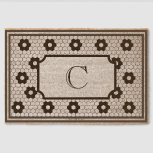 Coir Front Door Classic Monogram Entry Door Mat