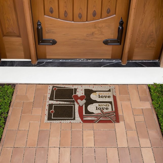 Coir Mat Outdoor Floor Mats Kind Love  (Insitu (Outdoor))